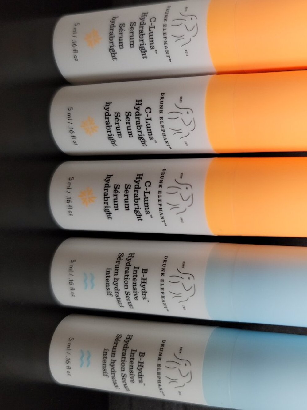 Various samples of Drunk Elephant products